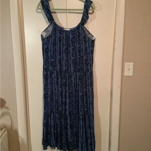 Time and Tru Blue Floral Sundress